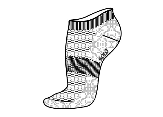 Gymnastické ponožky biele SOLO NS20 veľ. 41-44