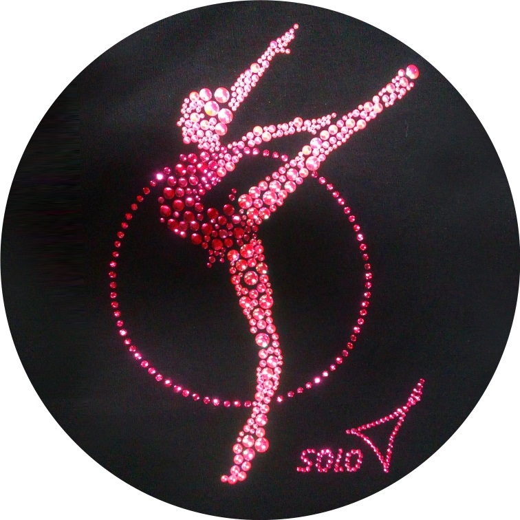 Gymnastické tielko s kamienkami SOLO RG 402.16 "Gymnastka s obručou"