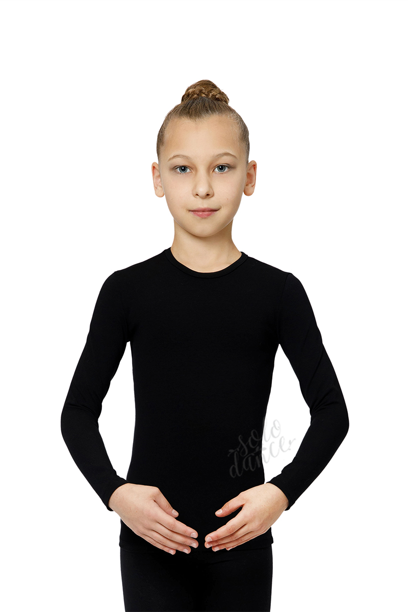 Gymnastické tričko s dlhými rukávmi BALESPO BС 220-100čierne Veľ.: 44