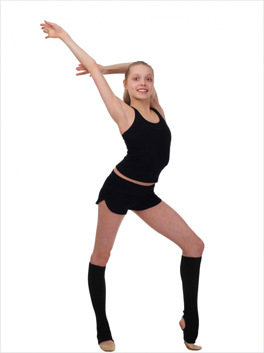 Gymnastické šortky s výrezmi na bokoch SOLO FD761 čierne vel. L