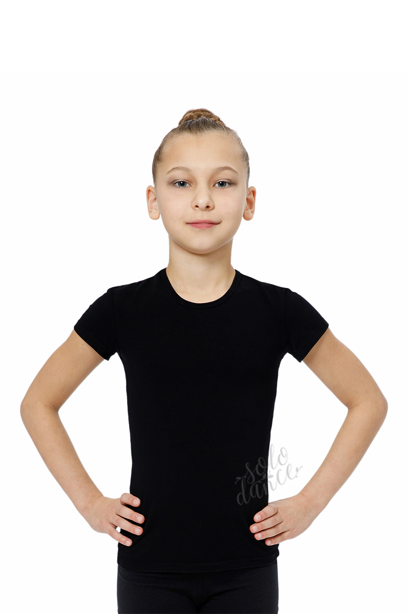 Gymnastické tričko s krátkymi rukávmi BALESPO BC210-200 (polyamid) čierny veľ 164