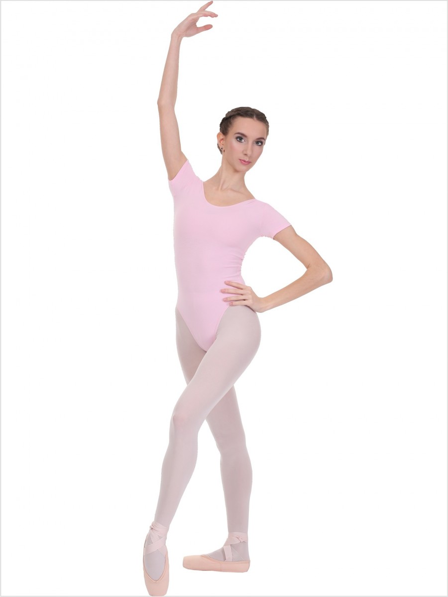 obrázok Gymnastický dres s krátkym rukávom SOLO FD926 ružový veľkosť 116