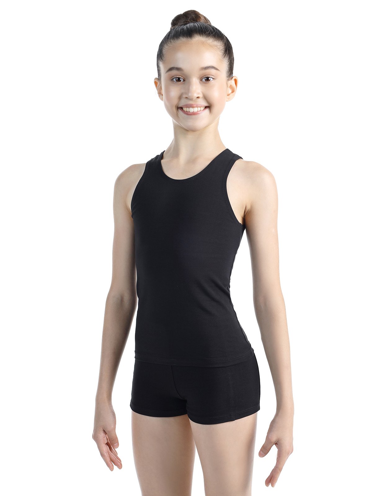 Športové gymnastické tričko SOLO FD400 čierne vel. 158/XS