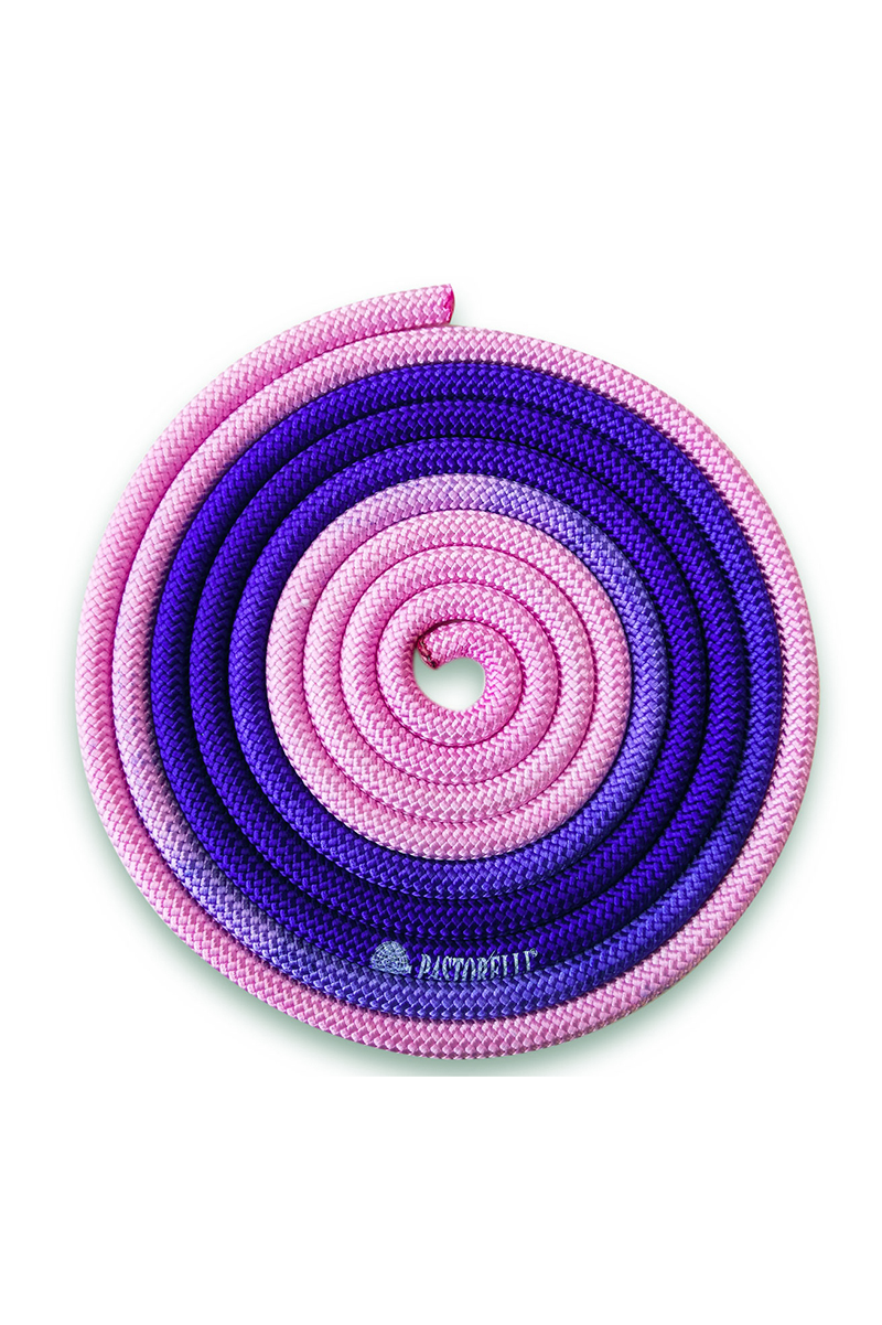 Dvojfarebné gymnastické švihadlo Pastorelli New Orleans Shaded FIG 3 m Pink Lilak Blue 04260