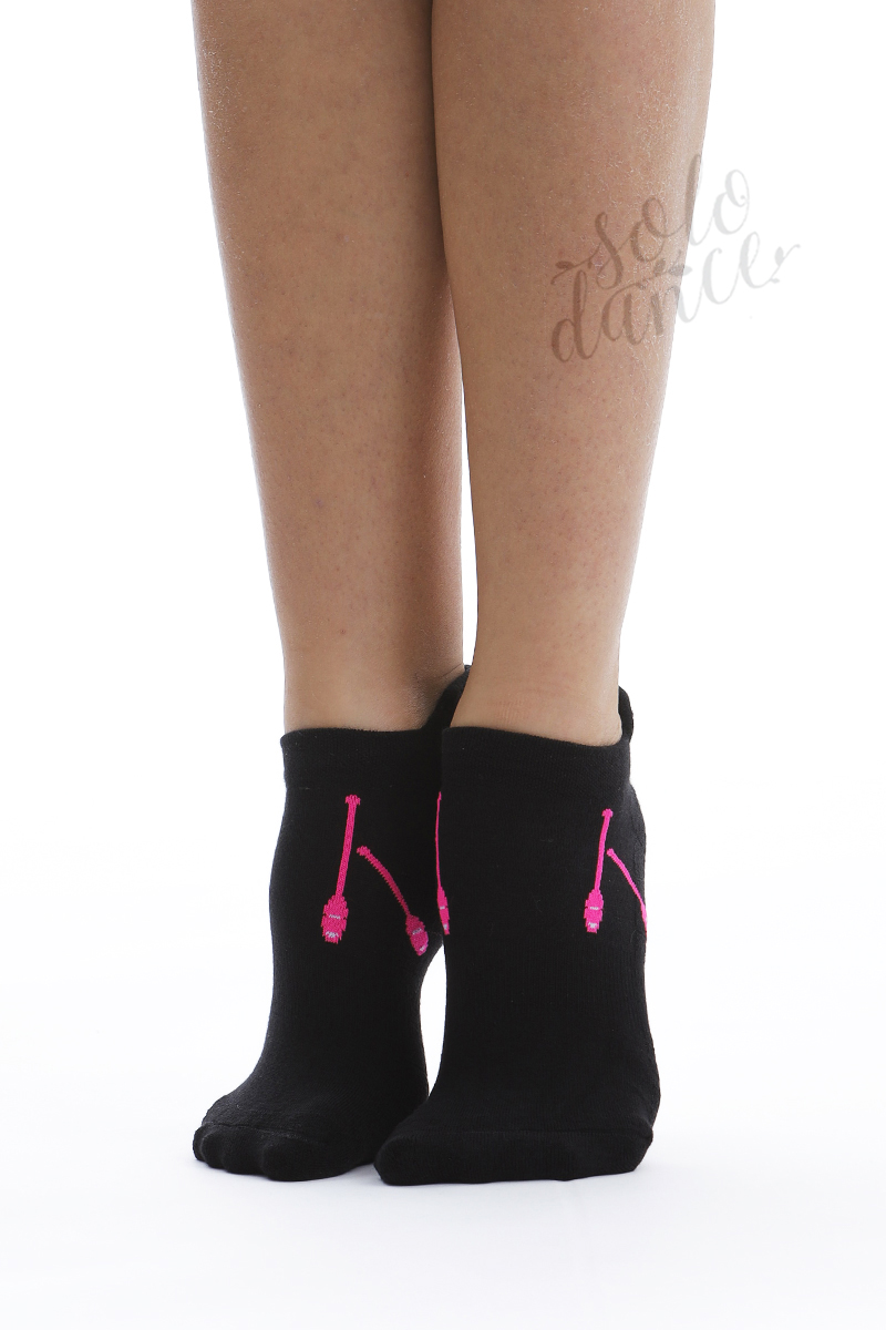 Gymnastické ponožky Pastorelli s kužeľmi čierne SENIOR veľ. L (39-41)