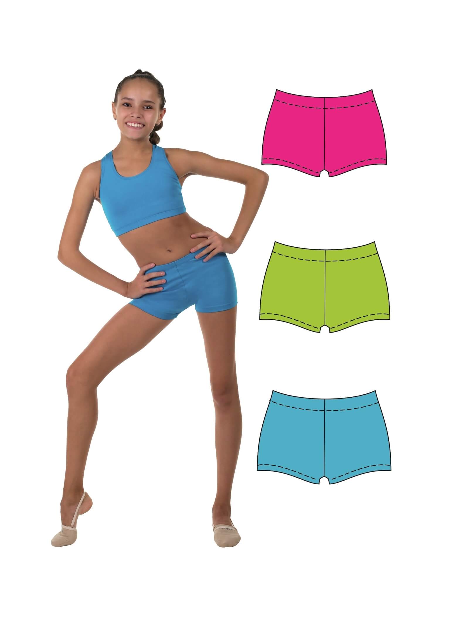 Priliehavé gymnastické šortky SOLO RG 754