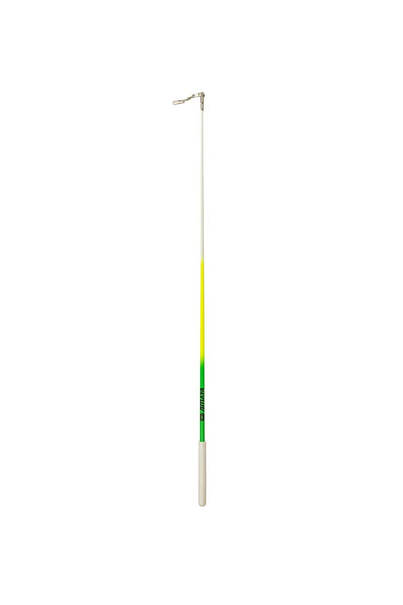 Viacfarebná palička na gymnastickú stuhu AMAYA 60 cm white-yellow-green FIG image