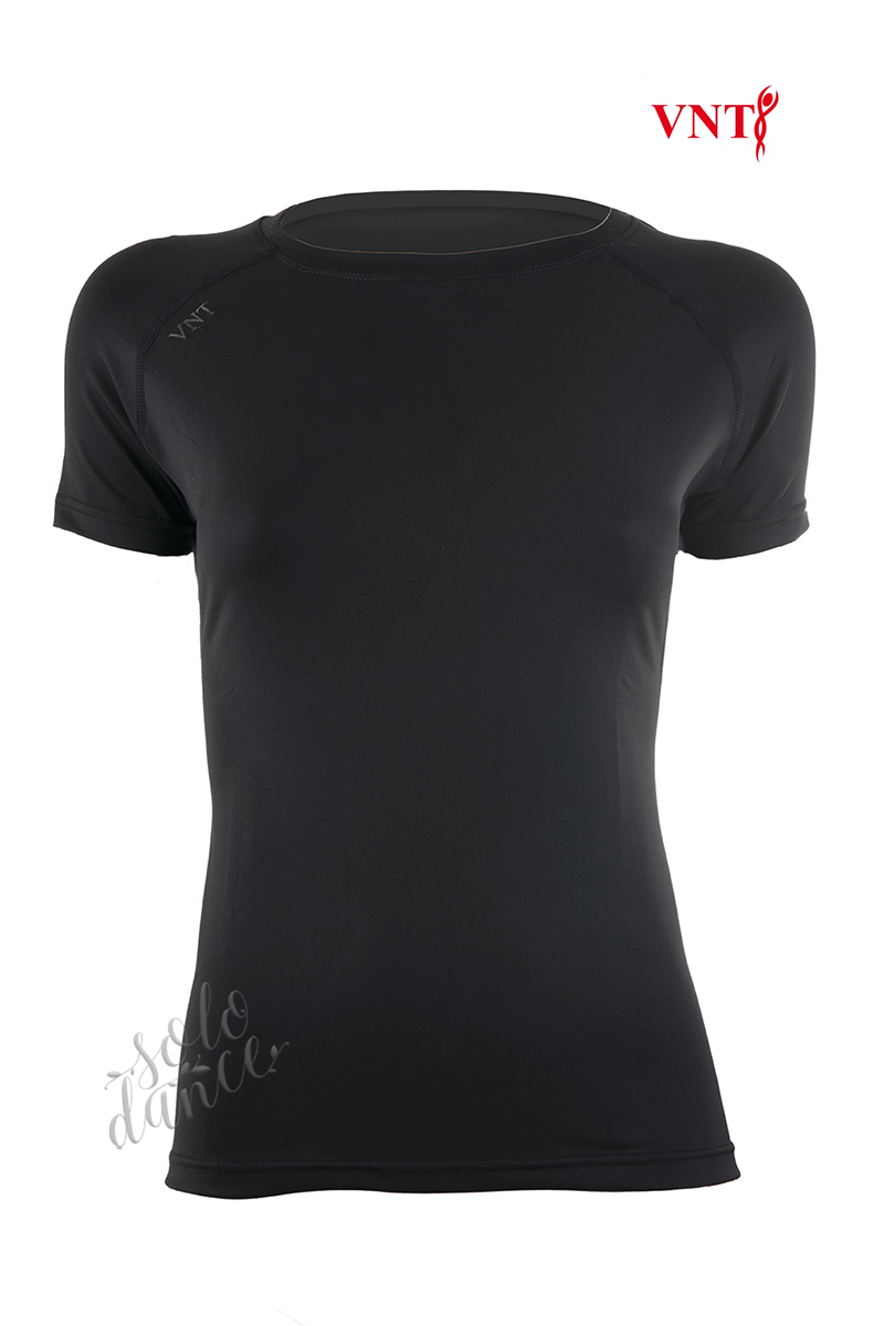 Gymnastické tričko Venturelli (mikrovlákno) TSH1-002 čierne veľ. XS (134)