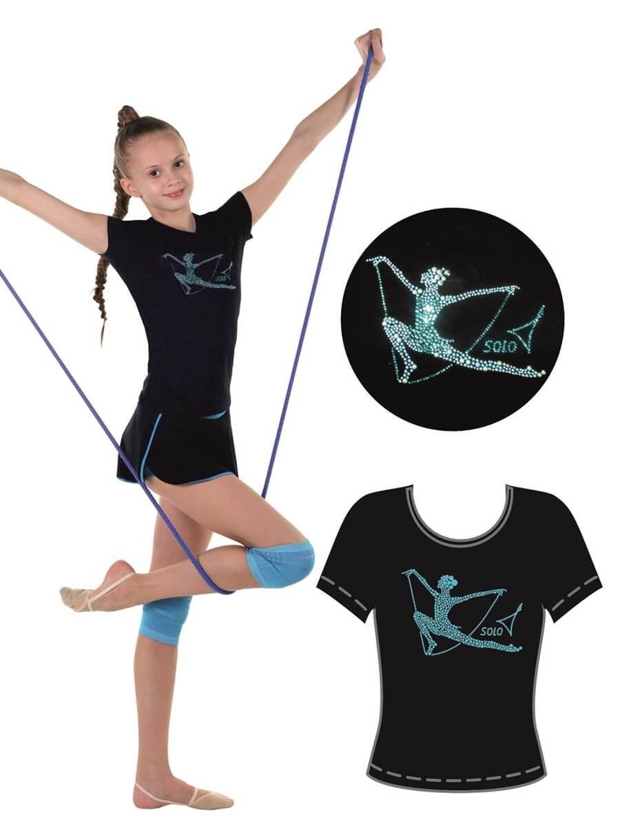 Gymnastické tričko, gymnastické tričko s kamienkami, gymnastické tričko s potlačou 