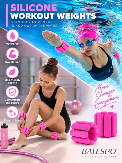 Silikónové nastaviteľné závažia BALESPO SW-1LB 1 lb (453 g pár) čierne image