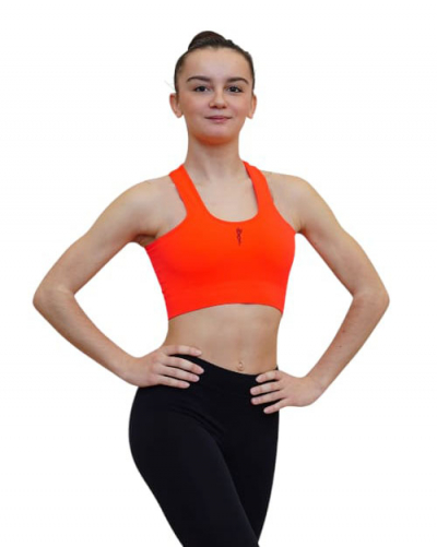 Bezšvový crop top Venturelli (mikrovlákno) 06CROP Fuksia veľ. X
