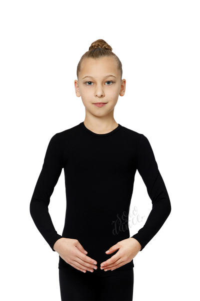 Gymnastické tričko s dlhými rukávmi BALESPO BС 220-100čierne Veľ.: 32